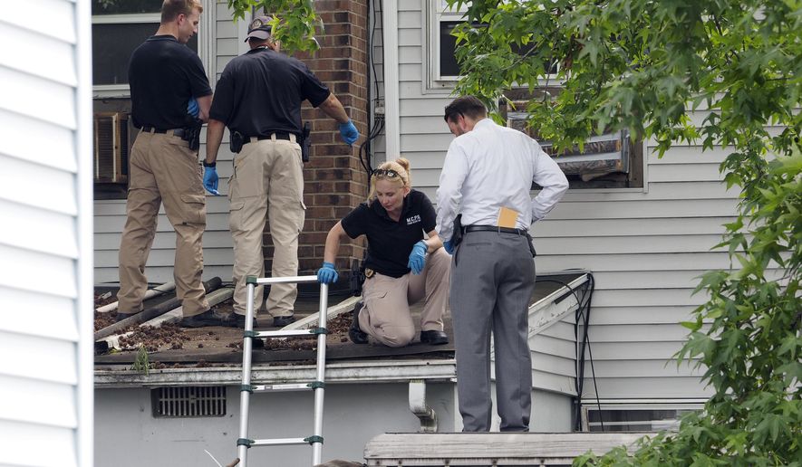 Investigators work at the scene where the body of 11-year-old Abbiegail "Abbie" Smith was found Thursday, July 13, 2017, in Keansburg, N.J. Authorities in New Jersey say the11-year-old girl reported missing was found dead near her apartment complex, and police are investigating her death as a homicide. (Patti Sapone/NJ Advance Media via AP)