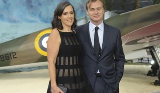 Director Christopher Nolan, right, and Emma Thomas pose for photographers upon arrival at the World premiere of the film &#39;Dunkirk&#39; in London, Thursday, July 13th, 2017. (Photo by Joel Ryan/Invision/AP)