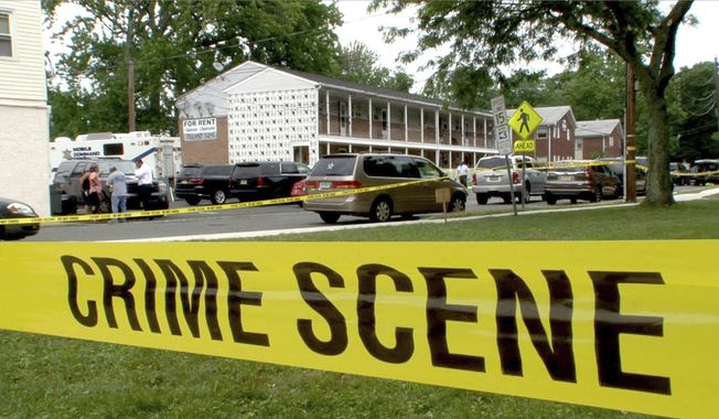 Crime scene tape surrounds the Hancock Arms Apartment complex where the body of 11-year-old Abbiegail &amp;quot;Abby&amp;quot; Smith was found in the morning behind the complex Thursday, July 13, 2017, in Keansburg, N.J. (Thomas P. Costello via AP)/The Asbury Park Press via AP) ** FILE **