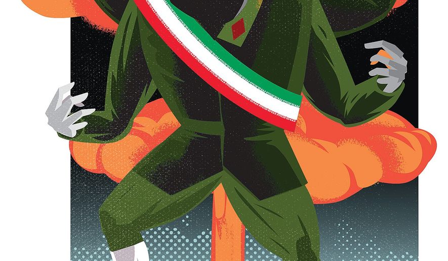 Illustration on the IRGC by Linas Garsys/The Washington Times