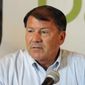 In this Aug. 17, 2016, file photo, U.S. Sen. Mike Rounds, R-S.D., attends a forum with South Dakota&#39;s congressional delegation in Mitchell, S.D. (AP Photo/James Nord, File)