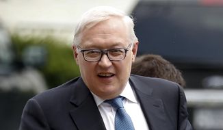 Russian Deputy Foreign Minister Sergei Ryabkov, arrives at the State Department in Washington, Monday, July 17, 2017, to meet with Undersecretary of State Thomas Shannon. (AP Photo/Carolyn Kaster) ** FILE **