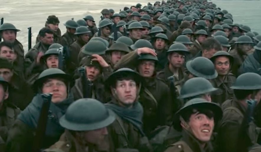 A review of director Christopher Nolan&#39;s history-based &quot;Dunkirk&quot; by USA Today warns viewers that they may be troubled by the lack of women and minorities in lead roles. (YouTube, Warner Bros. Pictures)