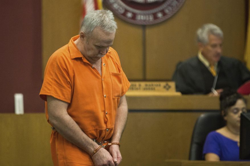 John Gose, walks into court at the Third Judicial District Court in Las Cruces, N.M., Wednesday, July 19, 2017. The former high school chemistry teacher convicted of cooking methamphetamines in New Mexico like the fictional Walter White character in the AMC-TV show "Breaking Bad" could see prison. (Josh Bachman/Las Cruces Sun-News via AP)