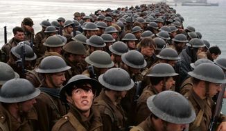 This image released by Warner Bros. Pictures shows a scene from &amp;quot;Dunkirk.&amp;quot; (Warner Bros. Pictures via AP)