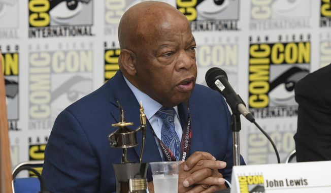 Rep. John Lewis, D-Ga., participates in a panel for "MARCH" on day three of Comic-Con International on Saturday, July 22, 2017, in San Diego. (Photo by Al Powers/Invision/AP)
