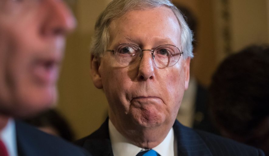 Senate Majority Leader Mitch McConnell, Kentucky Republican, hasn&#39;t said which alternative to Obamacare will lead the amendment process in the GOP&#39;s bill. (Associated Press)