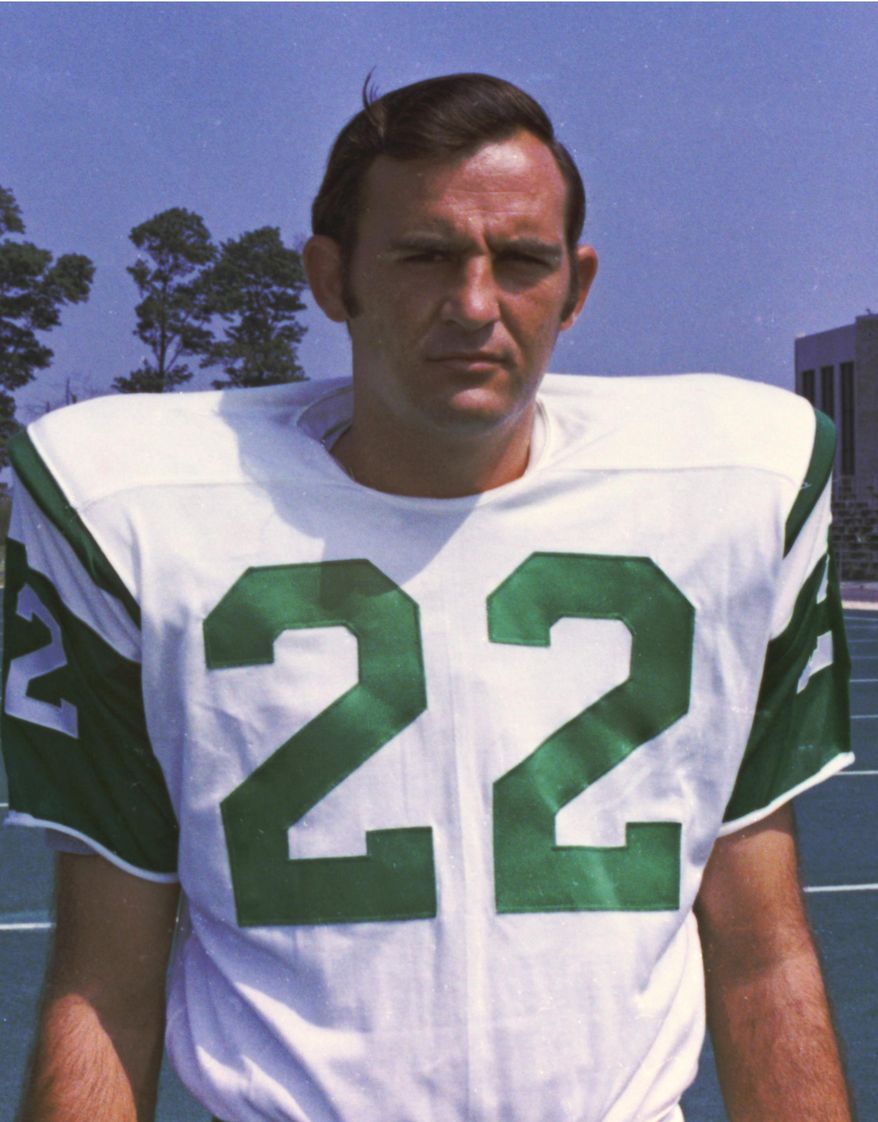 In this 1970 photo, New York Jets safety Jim Hudson poses for a photo, location not known. After his death, researchers found that Hudson suffered from stage IV chronic traumatic encephalopathy, the highest level of the brain disease. (AP Photo/File)
