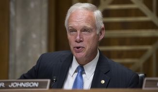 Sen. Ron Johnson, R-Wis., chairs a Senate Foreign Relations subcommittee hearing on Steve King, a prominent GOP insider from Wisconsin, nominated to be ambassador to the Czech Republic, on Capitol Hill Washington, Tuesday, Aug. 1, 2017. The Senate has delayed the start of the traditional summer recess until the third week of August to catch up on uncompleted work. (AP Photo/J. Scott Applewhite)