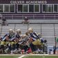 Notre Dame coach Brian Kelly, right, watches as players run blocking drills during the first day of fall practice for the NCAA college football team Tuesday, Aug. 1, 2017,  in Culver, Ind. (Robert Franklin/South Bend Tribune via AP)