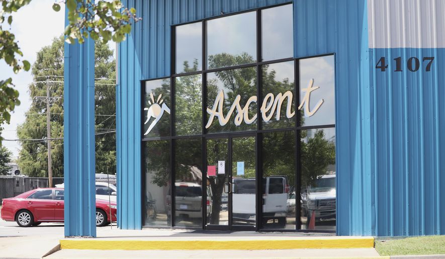 An Ascent Children's Health Services center is shown in North Little Rock, Ark., Thursday, Aug. 3, 2017. The Arkansas Department of Human Services says two Ascent workers were fired this week after a child was left unattended. At a separate Ascent facility in West Memphis in June, a 5-year-old boy died after being left in a van. (AP Photo/Kelly P. Kissel)