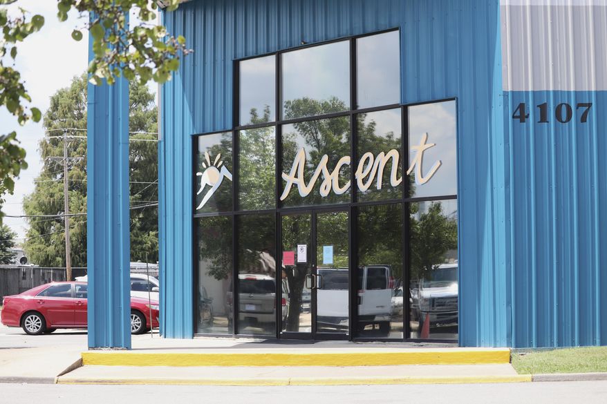An Ascent Children's Health Services center is shown in North Little Rock, Ark., Thursday, Aug. 3, 2017. The Arkansas Department of Human Services says two Ascent workers were fired this week after a child was left unattended. At a separate Ascent facility in West Memphis in June, a 5-year-old boy died after being left in a van. (AP Photo/Kelly P. Kissel)