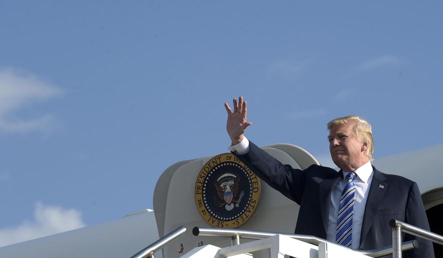 President Trump greeted supporters last week in Huntington, West Virginia. At a campaign-style rally, he gave them the cue to reject as laughable allegations of collusion with Russia to interfere in the presidential election. (Associated Press/File)