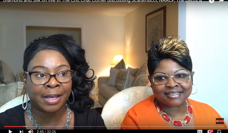Lynnette &quot;Diamond&quot; Hardaway and Rochelle &quot;Silk&quot; Richardson talk about current topics on YouTube. (Image: Screen grab from the Viewers View YouTube channel: https://www.youtube.com/watch?v=yW7H8oE3tVU)