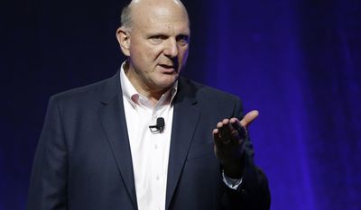 FILE - In this July 15, 2017, file photo, Los Angeles Clippers owner Steve Ballmer gestures while speaking at the National Governors Association&#x27;s meeting in Providence, R.I. Doc Rivers is losing his dual roles with the Los Angeles Clippers. He will still coach the team while Lawrence Frank takes over Rivers’ responsibility for basketball operations.The team announced the changes Friday, Aug. 4, 2017, saying the moves are “aimed at bringing the team to a new level of excellence by creating separate roles.” Rivers and Frank will be equals in the Clippers’ power structure, with each reporting directly to Ballmer. (AP Photo/Stephan Savoia, File)