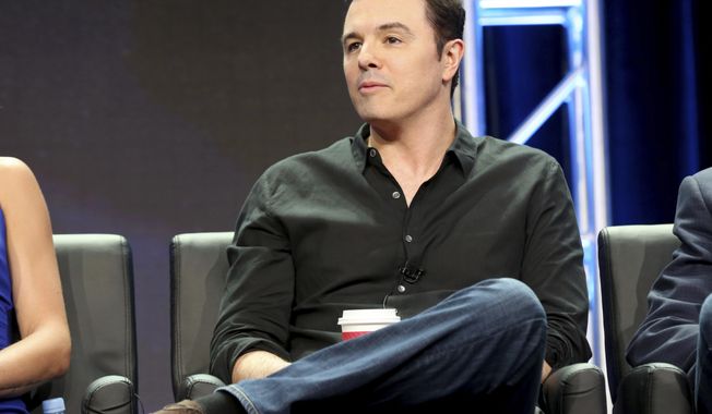 Seth MacFarlane participates in the &amp;quot;The Orville&amp;quot; panel during the FOX Television Critics Association Summer Press Tour at the Beverly Hilton on Tuesday, Aug. 8, 2017, in Beverly Hills, Calif. (Photo by Willy Sanjuan/Invision/AP)