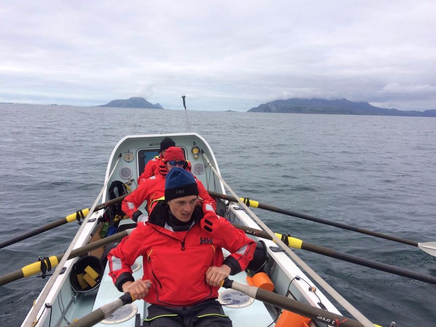 An international team of rowers aims to break several world records paddling across the Arctic Ocean. (Polar Row photograph)