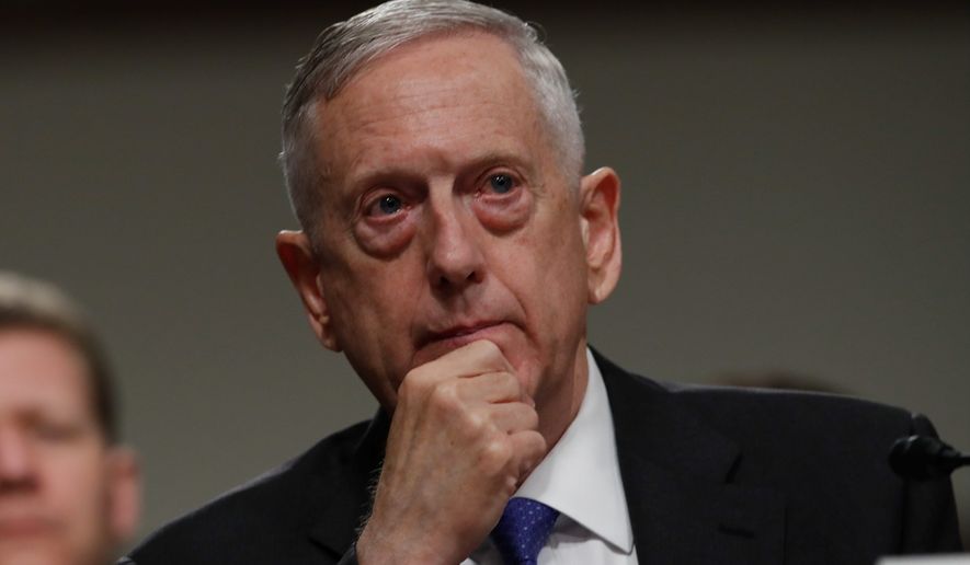 Then-Secretary of Defense James Mattis urged North Korea to &quot;stand down its pursuit of nuclear weapons,&quot; warning that continued efforts by Pyongyang would force a U.S. response &quot;that would lead to the end of its regime and the destruction of its people. (AP Photo/Jacquelyn Martin, File)