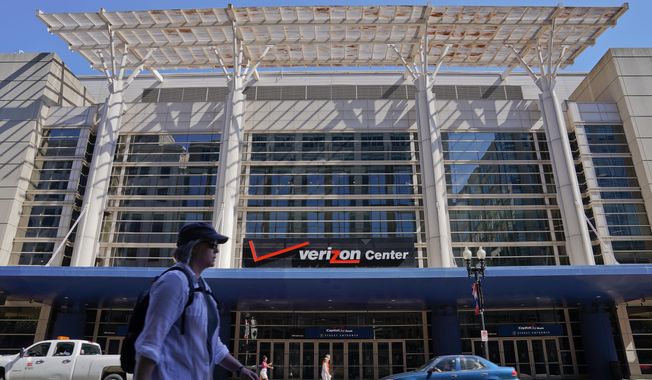 The Verizon Center in Washington, Wednesday, Aug. 9, 2017. The downtown home of the NBA&#x27;s Wizards and NHL&#x27;s Capitals is now called Capital One Arena. Owner Ted Leonsis announced the change from Verizon Center along with an investment of $40 million in the arena. Leonsis&#x27; Monumental Sports &amp;amp; Entertainment is not disclosing the financial terms or length of the new naming-rights agreement. It goes into effect immediately, with new signage expected by the fall. (AP Photo/Pablo Martinez Monsivais)