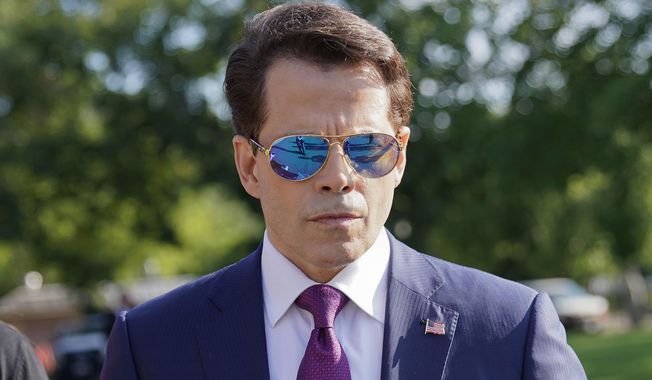 In this July 25, 2017, file photo, then-White House communications director Anthony Scaramucci walks back to the West Wing of the White House in Washington. (AP Photo/Pablo Martinez Monsivais, File)