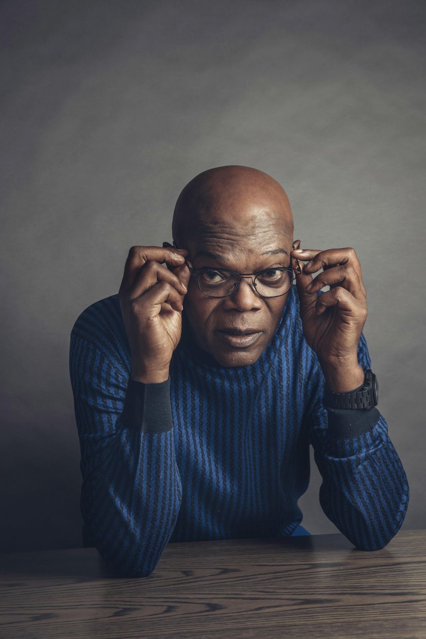 In this April 20, 2017 photo, Samuel L. Jackson poses for a portrait in New York to promote his film, "The Hitman's Bodyguard." (Photo by Victoria Will/Invision/AP