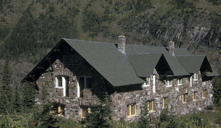 This undated photo provided by Glacier National Park/National Park Service shows the Sperry Chalet in Glacier National Park, Mont. A wildfire has cut off the return route for dozens of people staying at the backcountry chalet, leaving them the choice of remaining until rangers tell them it's safe or hiking out along a longer and more difficult trail, park officials said Friday, Aug. 11, 2017. (Glacier National Park/National Park Service via AP)