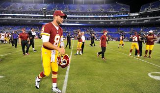 Redskins quarterback Kirk Cousins was denied three top targets in training camp with injuries to tight end Jordan Reed, and receivers Jamison Crowder and Josh Doctson (Associated Press)