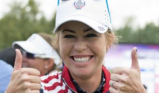 FILE - In this Sept. 20, 2015, file photo, Paula Creamer celebrates at the Solheim Cup golf tournament in St. Leon-Rot, southern Germany, after defeating Germany&#x27;s Sandra Gal.  After making the U.S. team for the Solheim Cup six times in a row, Paula Creamer lost her spot. But captain Juli Inkster gave Creamer a reprieve as an alternate, and she&#x27;ll head into this weekend&#x27;s tournament looking to find her game again. (AP Photo/Jens Meyer, File)