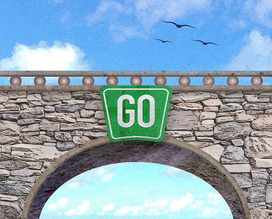 Trump's Go-ahead for Infrastructure Illustration by Greg Groesch/The Washington Times