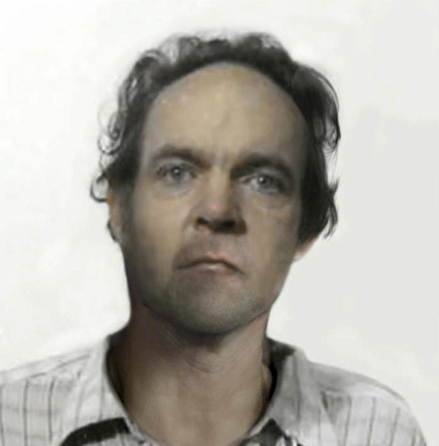 FILE - This May 1985 booking photograph provided by the New Hampshire Attorney General's office shows Terry Peder Rasmussen, after his arrest for driving under the influence, in Cypress, California. Rasmussen, who died in a California prison in 2010, likely killed one women and three girls at the time he lived in New Hampshire, while using the alias Robert "Bob" Evans, according to officials. (Cypress, Calif. Police Dept. photo via AP)