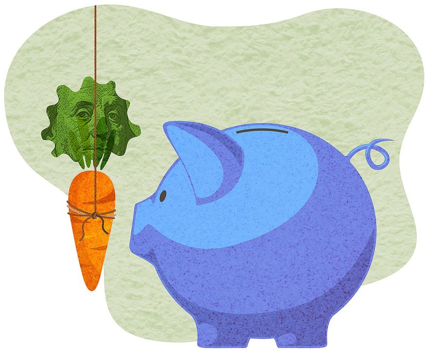 Incentive to Save Illustration by Greg Groesch/The Washington Times