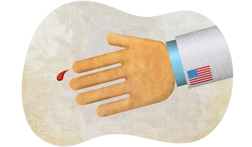 Do We Not Bleed? Illustration by Greg Groesch/The Washington Times