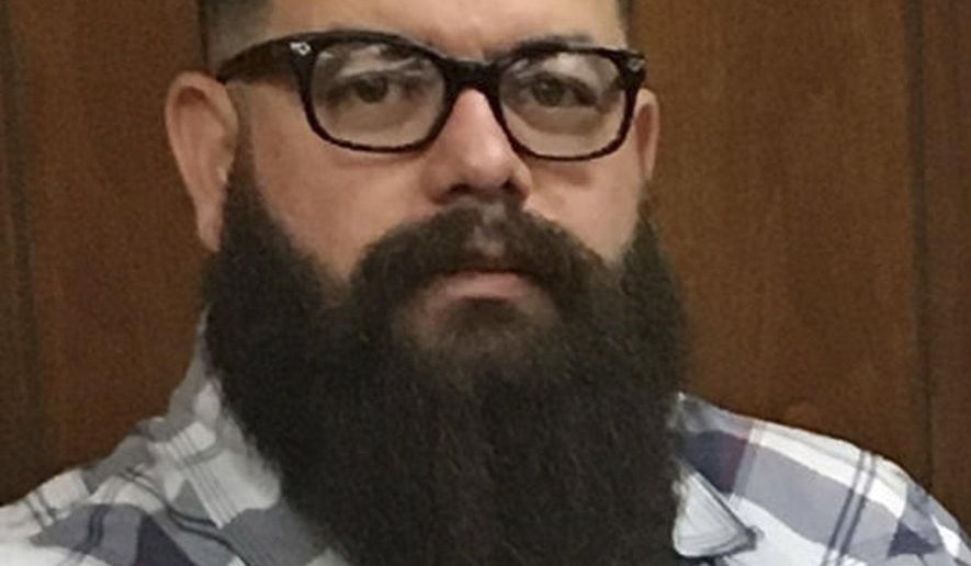 This undated photo shows Christopher "Jake" Carrizal in Waco, Texas. Carrizal was among more than 150 bikers indicted following the 2015 shooting on a charge of engaging in organized criminal activity. In a motion filed Tuesday, Aug. 23, 2017, Carrizal claimed state District Judge Ralph Strother “grossly abused” his discretion when he declined to enforce defense subpoenas for local law enforcement to appear and produce records in court. (Tommy Witherspoon/Waco Tribune-Herald via AP)