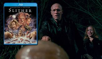 Grant Grant (Michael Rooker) is about to meet a new friend in &quot;Slither: Collector&#39;s Edition,&quot; now available on Blu-ray from Shout! Factory.