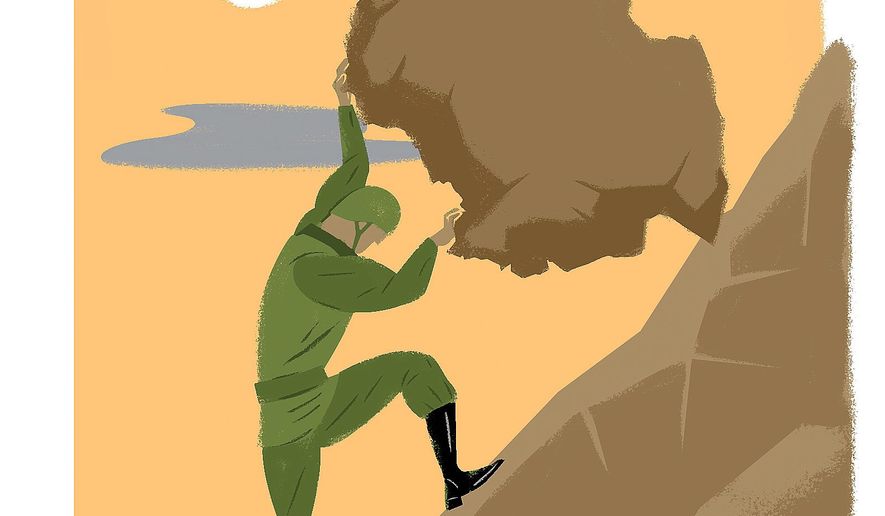 The Uphill Fight for Afghanistan Illustration by Linas Garsys/The Washington Times