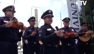 Mexico has turned to Federal Police Mariachis told sway public perception in high-crime areas. Corruption scandals linked to the nation&#x27;s drug war has damaged the law enforcement community&#x27;s reputation. (Image: El Universal screenshot)