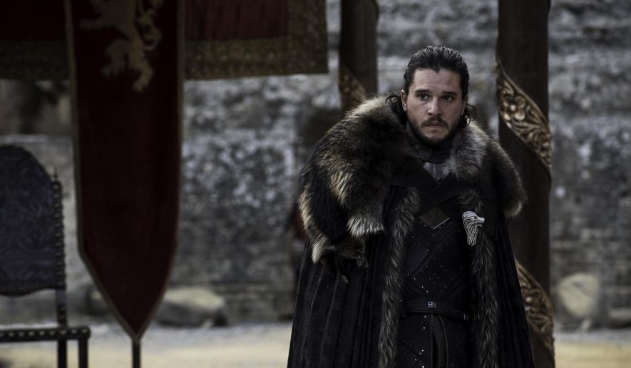 This photo provided by HBO shows Kit Harington as Jon Snow in the Season 7 finale of HBO's "Game of Thrones." Snow got into serious trouble for refusing to lie about his loyalties in the episode, but honesty can be an economic virtue. (Macall B. Polay/Courtesy of HBO via AP)