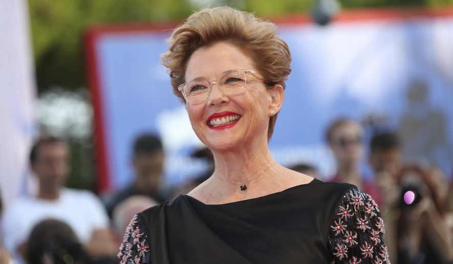 Actress and jury president Annette Bening poses for photographers at the premiere of the film 'Downsizing' which opens the 74th edition of the Venice Film Festival in Venice, Italy, Wednesday, Aug. 30, 2017. (Photo by Joel Ryan/Invision/AP)