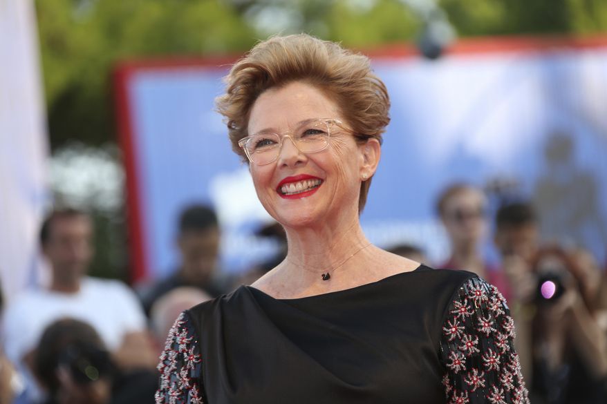 Actress and jury president Annette Bening poses for photographers at the premiere of the film 'Downsizing' which opens the 74th edition of the Venice Film Festival in Venice, Italy, Wednesday, Aug. 30, 2017. (Photo by Joel Ryan/Invision/AP)