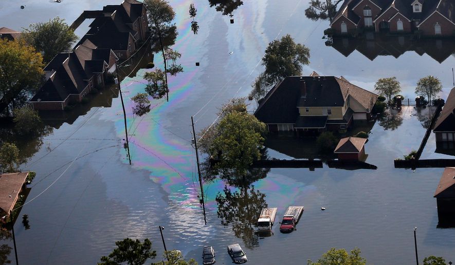 In the messy aftermath of Hurricane Harvey, the Red Cross is facing opposition from left-wing organizations that want donors to redirect their dollars to help those affected. (Associated Press)