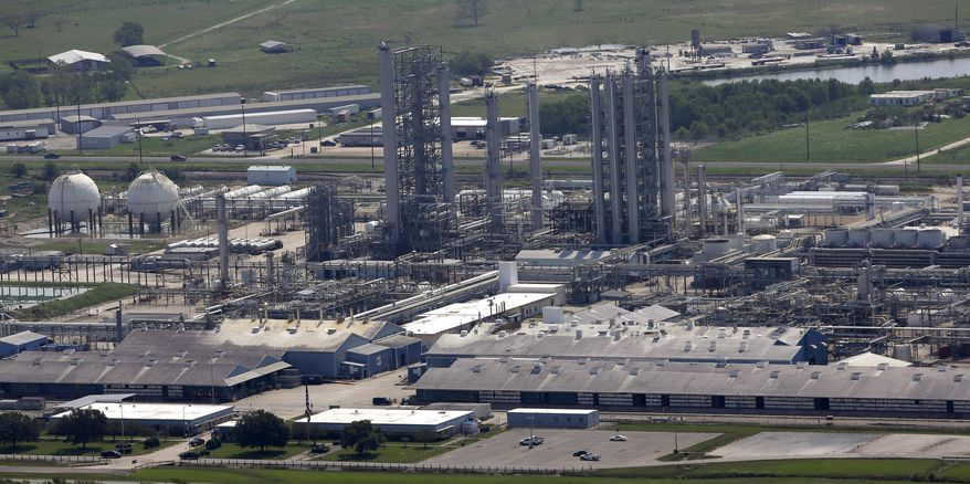 The Goodyear Chemical Plant is shown in this aerial view Friday, Sept. 1, 2017, in Beaumont, Texas. (AP Photo/David J. Phillip)