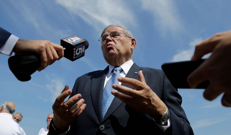 Sen. Robert Menendez is accused of accepting gifts and campaign contributions from a longtime friend in exchange for pressuring government officials on behalf of the friend&#39;s business interests. Opening statements in his trial are scheduled for Wednesday. (Associated Press)