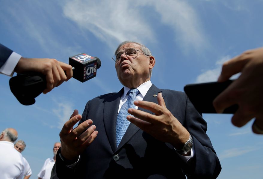 Sen. Robert Menendez is accused of accepting gifts and campaign contributions from a longtime friend in exchange for pressuring government officials on behalf of the friend&#39;s business interests. Opening statements in his trial are scheduled for Wednesday. (Associated Press)