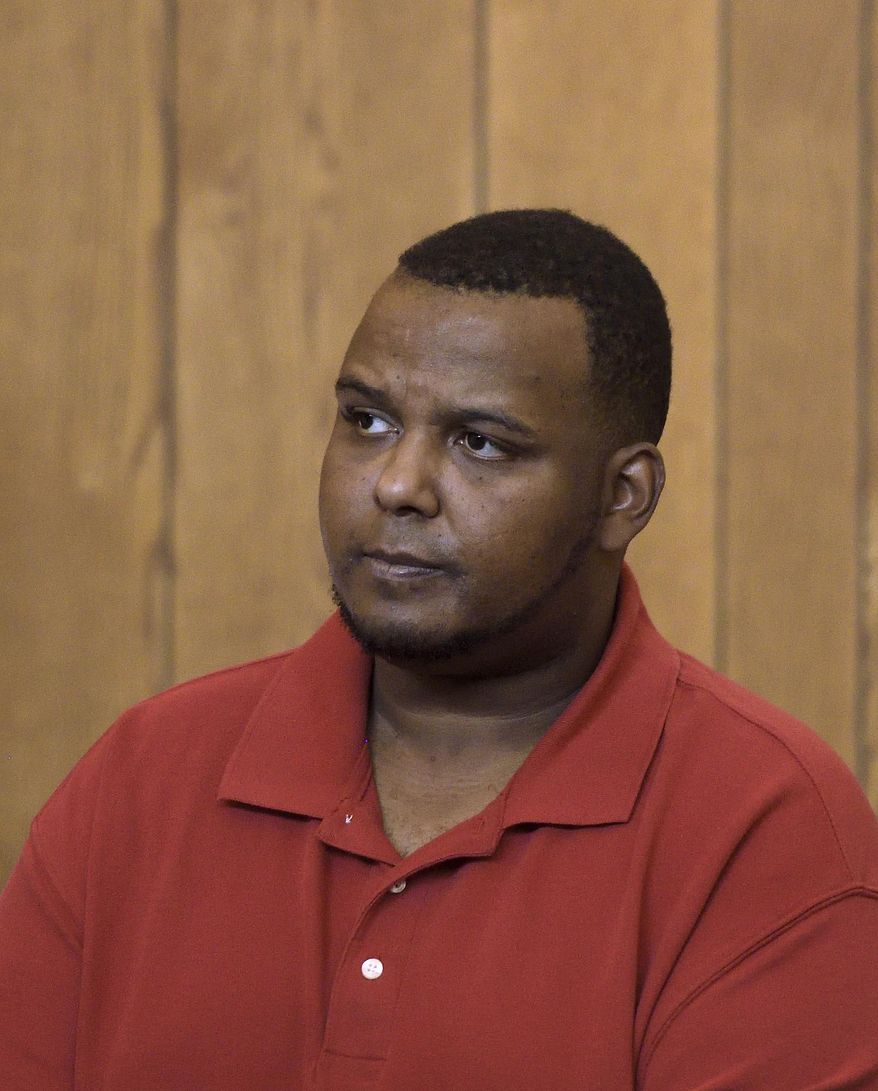 Joshua Hubert is arraigned in Westborough District Court in Westborough, Mass., Tuesday, Sept. 5, 2017. Hubert is accused of kidnapping his friend's 7-year-old daughter and throwing her off a bridge into a lake on on Aug. 27, and is facing an attempted murder charge. (Rick Cinclair/Worcester Telegram & Gazette via AP)