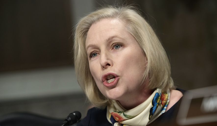 Sen. Kirsten Gillibrand said the Defense Department needs to familiarize itself with what records it&#x27;s required to turn over, then go look back through the last decade&#x27;s worth of investigations and cases to see who should be listed but isn&#x27;t. (AP Photo/J. Scott Applewhite)