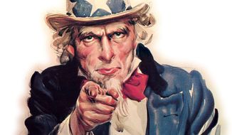 Uncle Sam from the illustration by James Montgomery Flagg