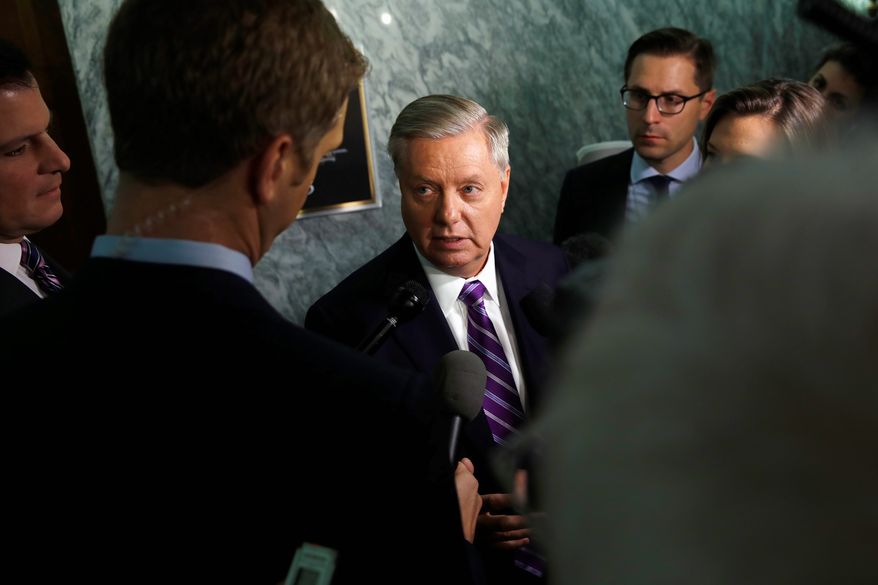 Sen. Lindsey Graham, South Carolina Republican, acknowledges that his bill could legalize immigrants who came to the U.S. in the early part of the Obama-era Unaccompanied Alien Children surge. (Associated Press/File)