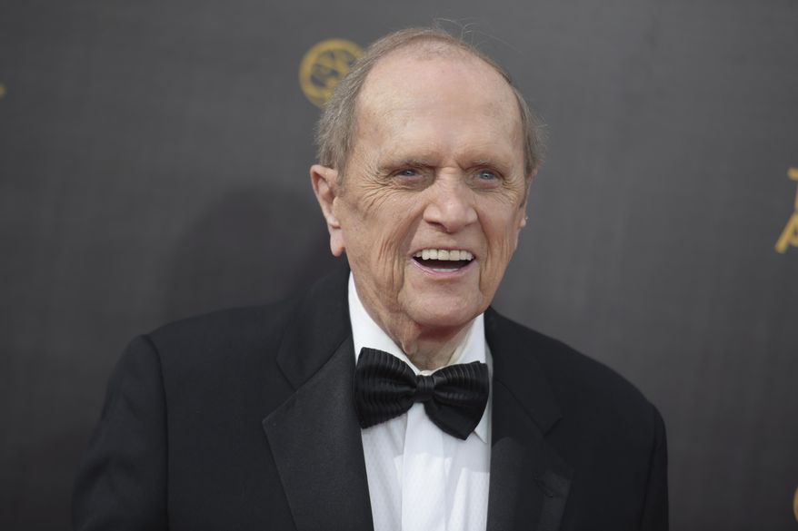 FILE - In this Sept. 10, 2016 file photo, Bob Newhart arrives at night one of the Creative Arts Emmy Awards at the Microsoft Theater in Los Angeles. Newhart is looking forward to a TV marathon that will mark the 45th anniversary of his 1970s sitcom. But that doesn't mean he'll be binge-watching "The Bob Newhart Show" this weekend. As the droll comedian put it, he knows how most of the episodes end. The Decades channel will air 84 back-to-back episodes of Newhart's sitcom starting Saturday, Sept. 16, 2017 and ending at Monday, Sept. 18. (Photo by Richard Shotwell/Invision/AP, File)