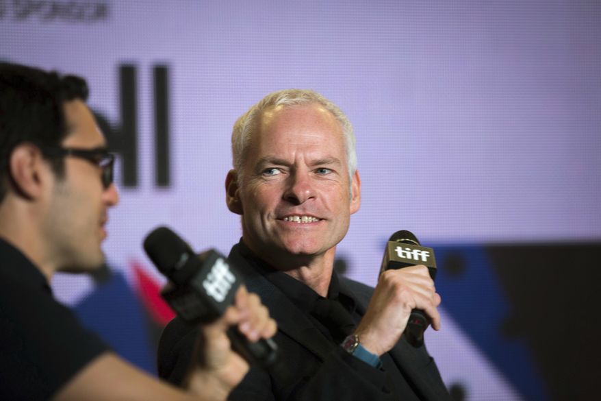 Director Martin McDonagh appears during a press conference at the Toronto International Film Festival for the movie "Three Billboards Outside of Ebbing, Missouri" on Monday, Sept. 11, 2017. (Chris Donovan/The Canadian Press via AP)