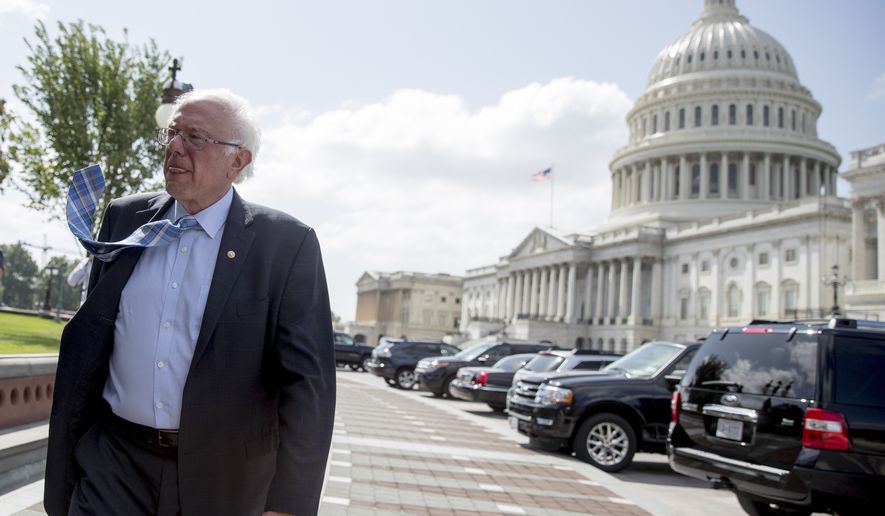 Sen. Bernard Sanders on Thursday delivered the kind of foreign policy speech his supporters begged to see during his presidential campaign last year. (Associated Press/File)